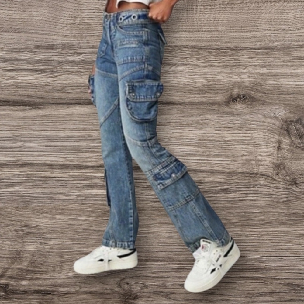 Free People Women's Blue Bootcut Jeans - Size 28